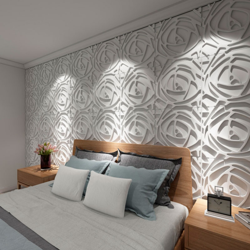 Dormitorios de Ensueño: Creando un cabecero impactante con placas decorativas 3D.