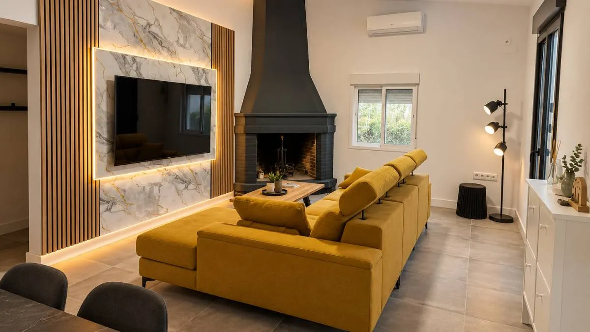 Decorar con placas efecto mármol