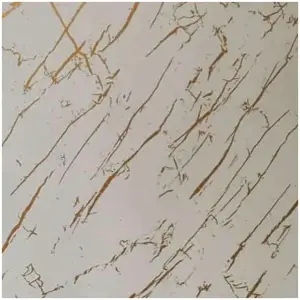 Panel decorativo de polvo de piedra con efecto MÁRMOL BLANCO DORADO