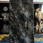 Placa decorativa Mármol Cuarzo Negro