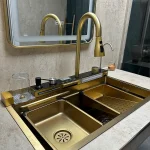 Fregadero Multifunción con Pantalla Digital y Kit de Accesorios en Acero Inoxidable