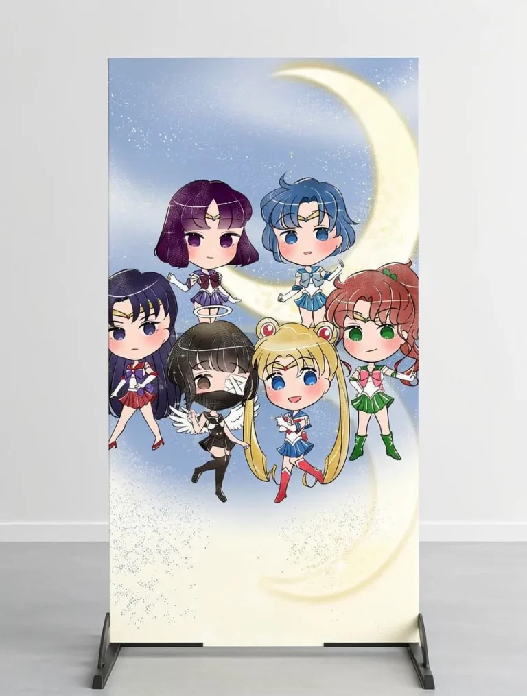 Placa decorativa personalizada de anime chibi