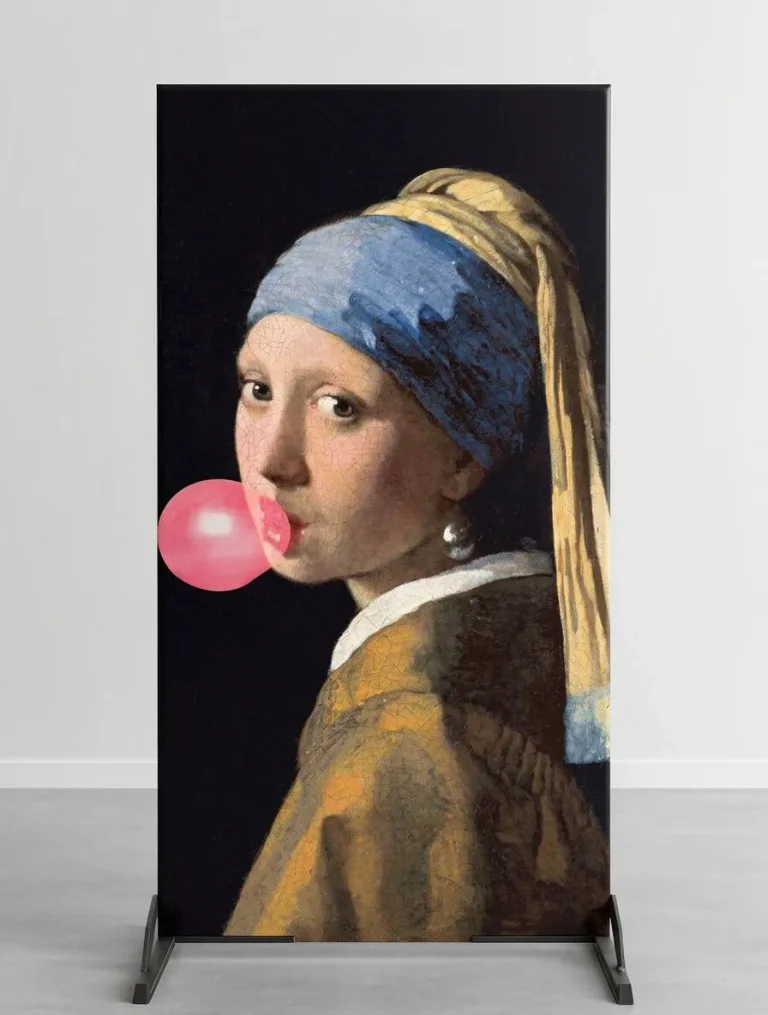 Placa decorativa personalizada de joven perla