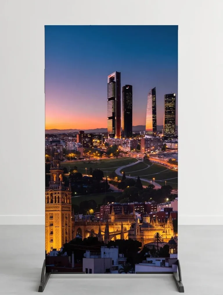 Placa decorativa personalizada de rascacielos