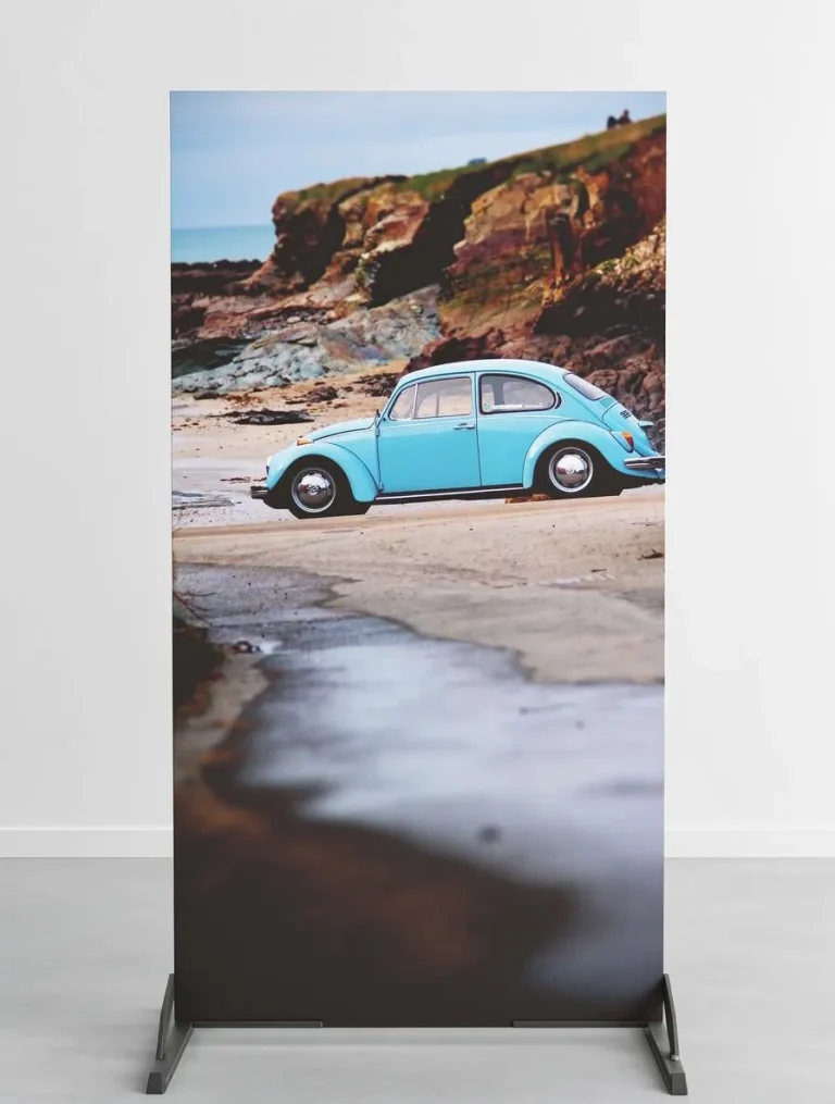 Placa decorativa personalizada de coche azul