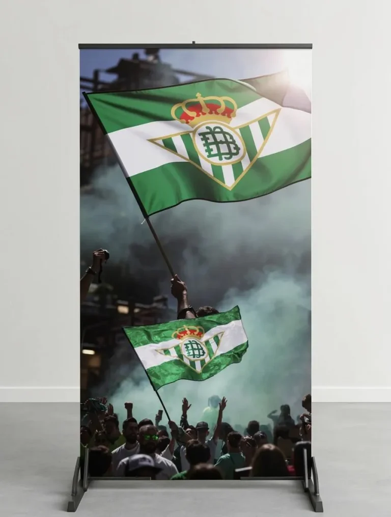 Placa decorativa personalizada de bandera futbol