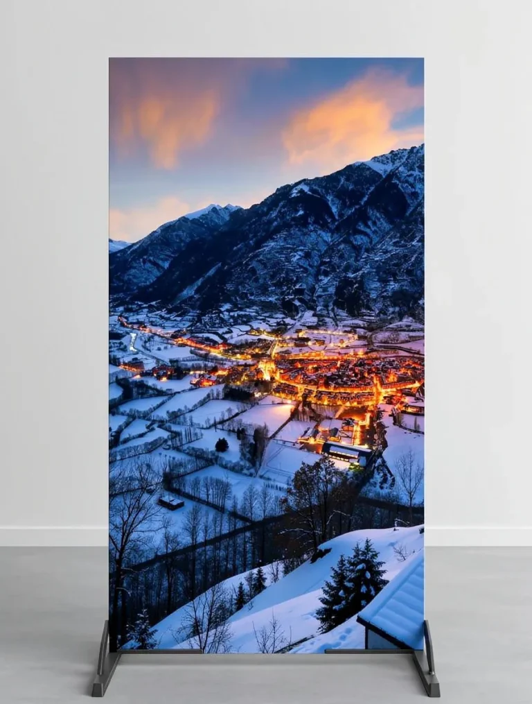 Placa decorativa personalizada de montañas