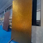 Placa decorativa Onda de Agua Oro