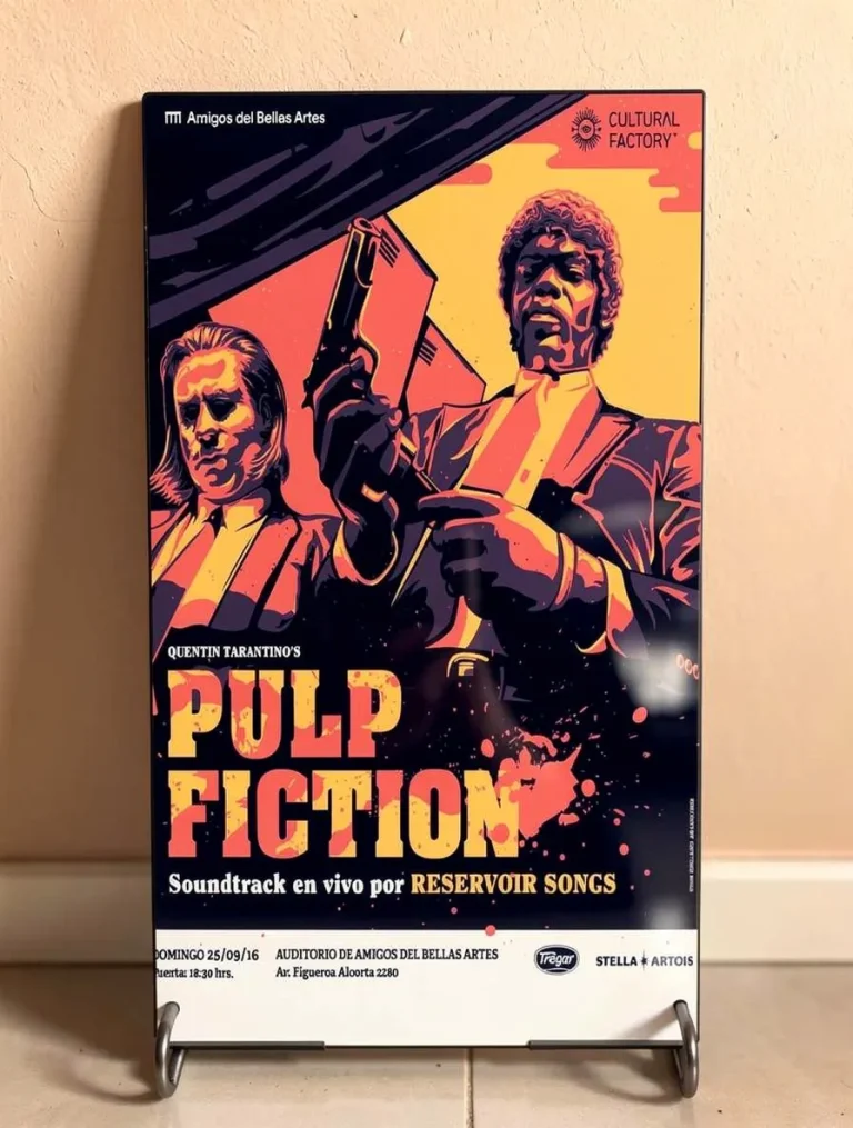 Placa decorativa personalizada de pulp fiction