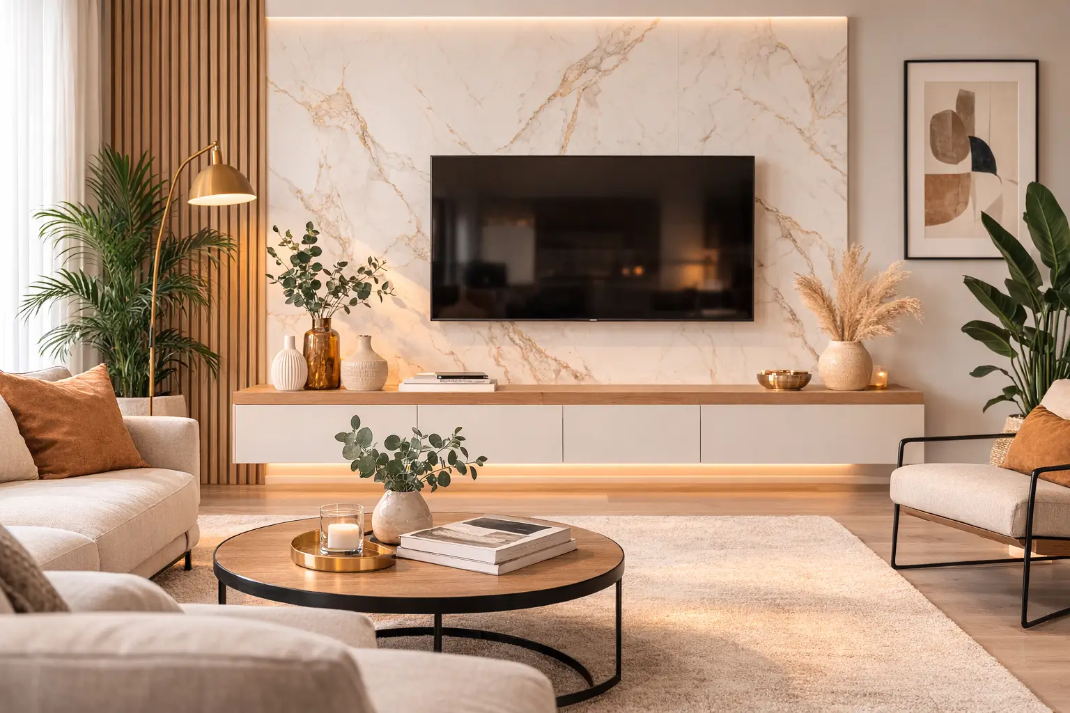 Cómo combinar placas decorativas con muebles