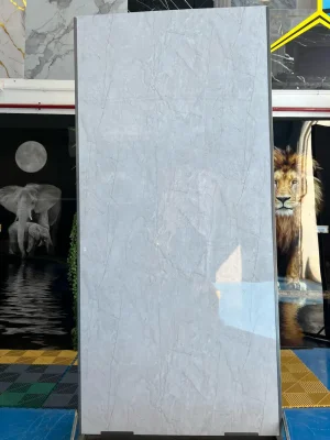 Newdecoracion: Placa decorativa Piedra Gris Rayada Brillo