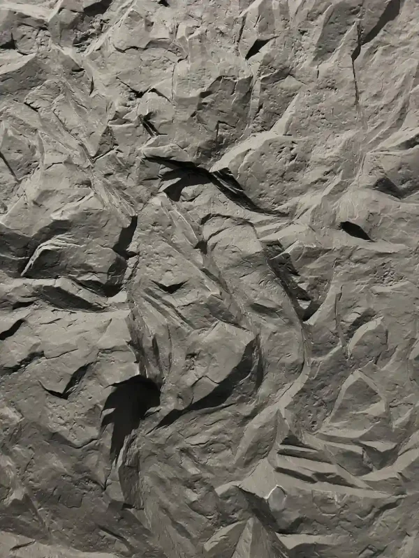 Paneles de piedra PU Mural Negro Esculpido 2