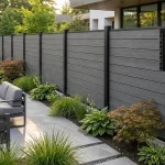 Valla de Jardín Madera Gris Pizarra WPC