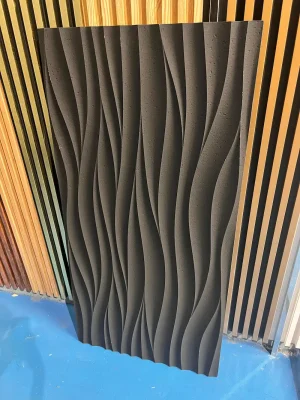 Piedra PU Ola Negro - NEWDECORACION