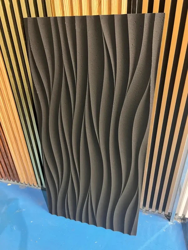 Piedra PU Ola Negro - NEWDECORACION