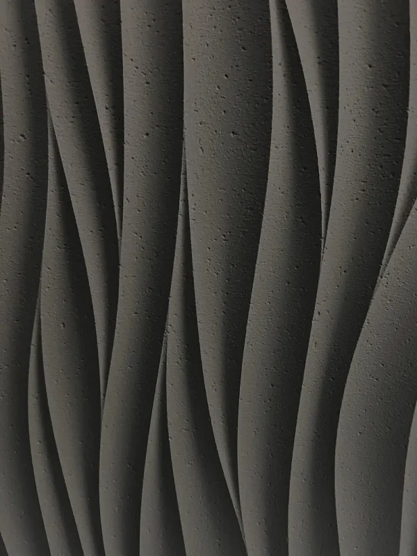 Piedra PU Ola Negro 2 - NEWDECORACION